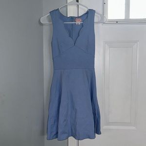 Blue V-neck dress